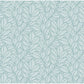 Coraline Teal Leaf Wallpaper