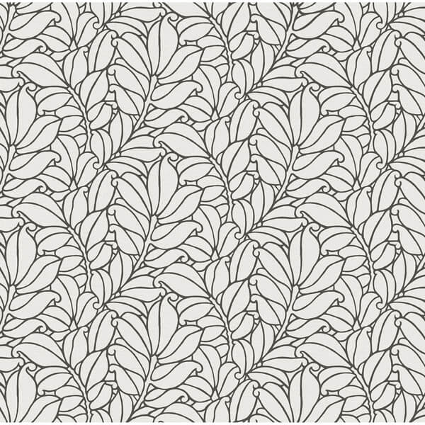 Coraline White Leaf Wallpaper