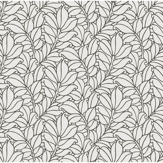 Coraline White Leaf Wallpaper