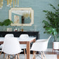 Lindsay Aqua Chenille Wallpaper