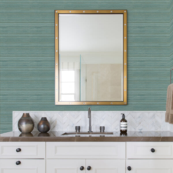 Skyler Teal Striped Wallpaper