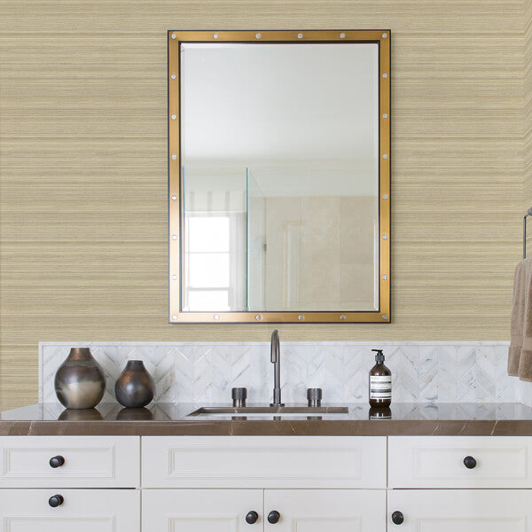 Skyler Khaki Striped Wallpaper