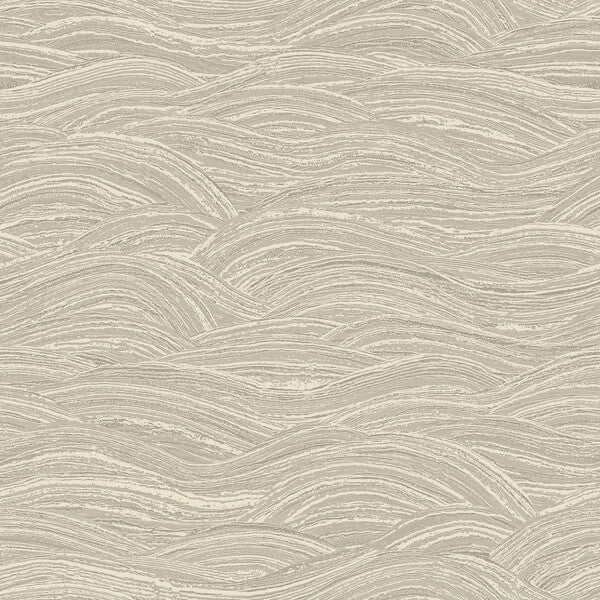 Leith Taupe Zen Waves Wallpaper