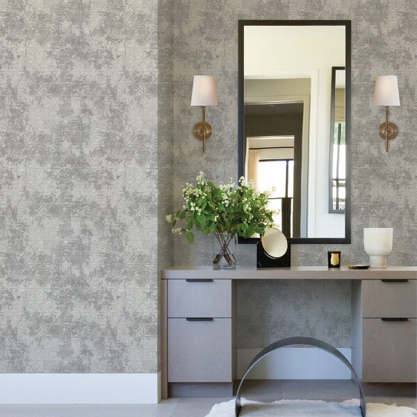Odell Slate Antique Tiles Wallpaper