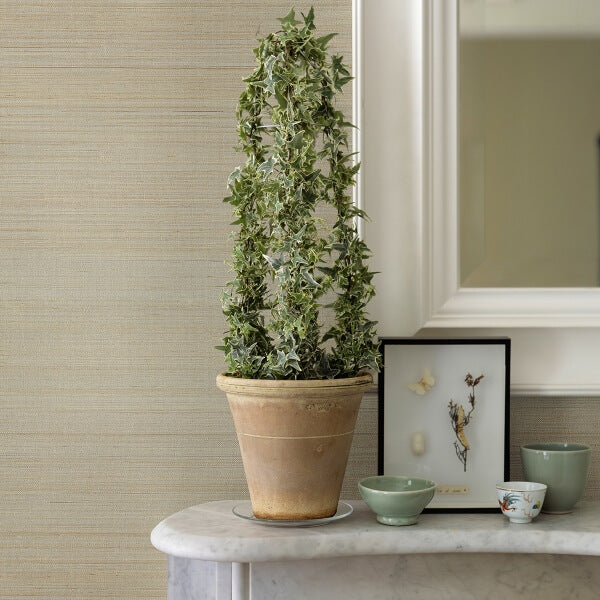 Hiromi Champagne Abaca Grasscloth Wallpaper