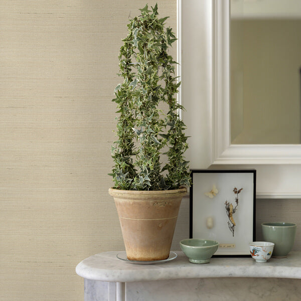 Hetao Cream Sisal Grasscloth Wallpaper