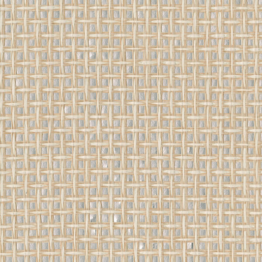 Aki Silver Paper Weave Grasscloth Wallpaper