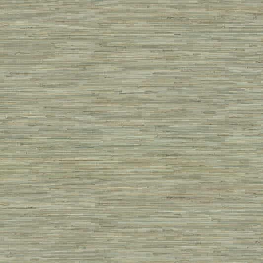 Jeong Teal Knotted Weave Grasscloth Wallpaper