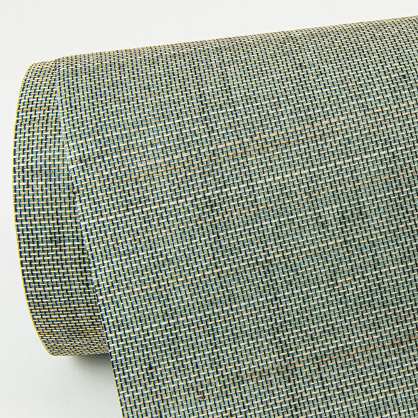Mai Teal Abaca Grasscloth Wallpaper