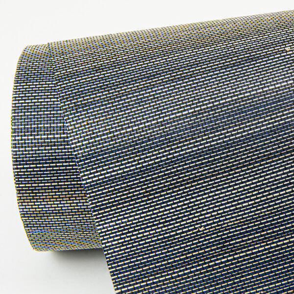 Mai Indigo Abaca Grasscloth Wallpaper