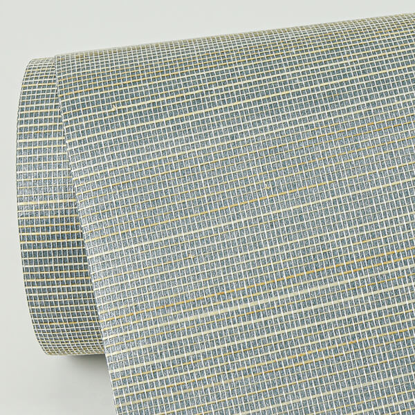 Mai Aqua Abaca Grasscloth Wallpaper