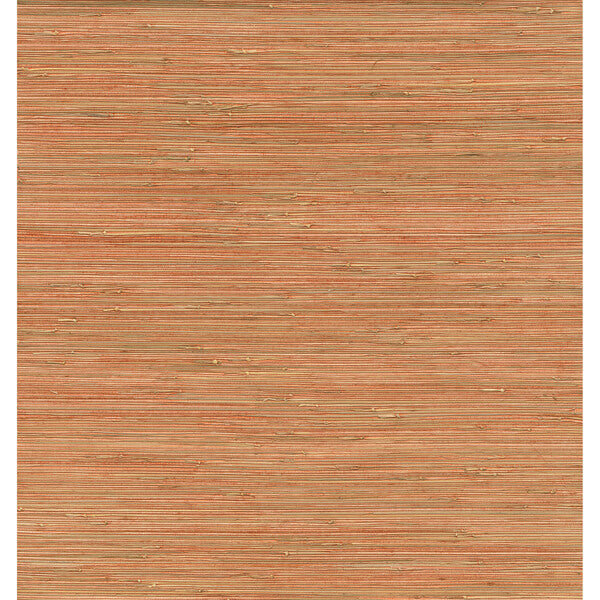 Shuang Coral Handmade Grasscloth Wallpaper
