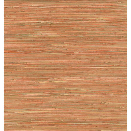 Shuang Coral Handmade Grasscloth Wallpaper