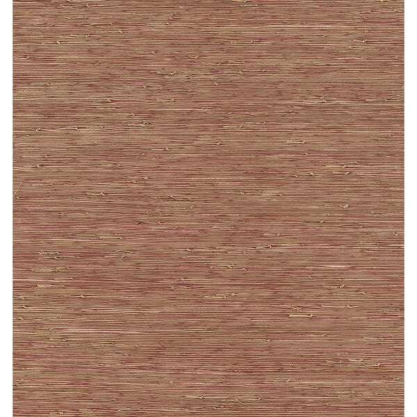 Shuang Raspberry Handmade Grasscloth Wallpaper