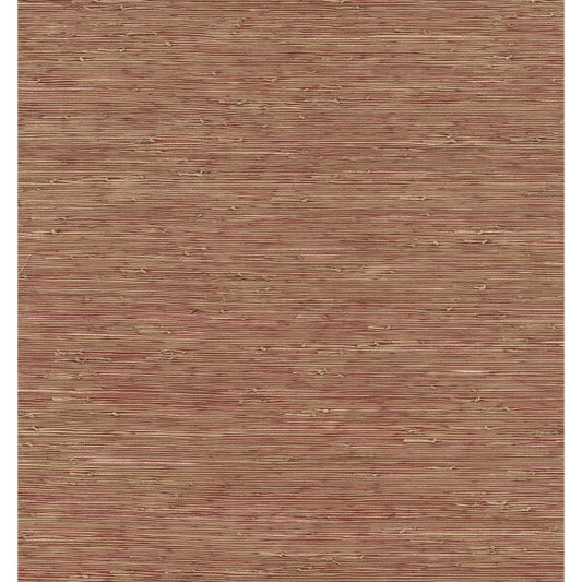 Shuang Raspberry Handmade Grasscloth Wallpaper
