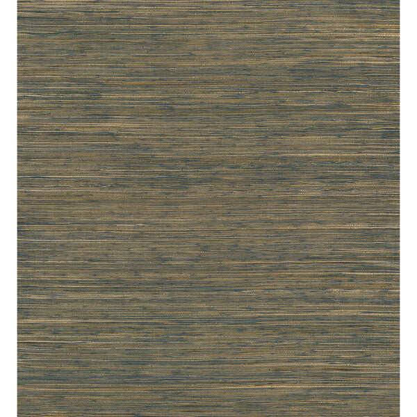 Shuang Teal Handmade Grasscloth Wallpaper