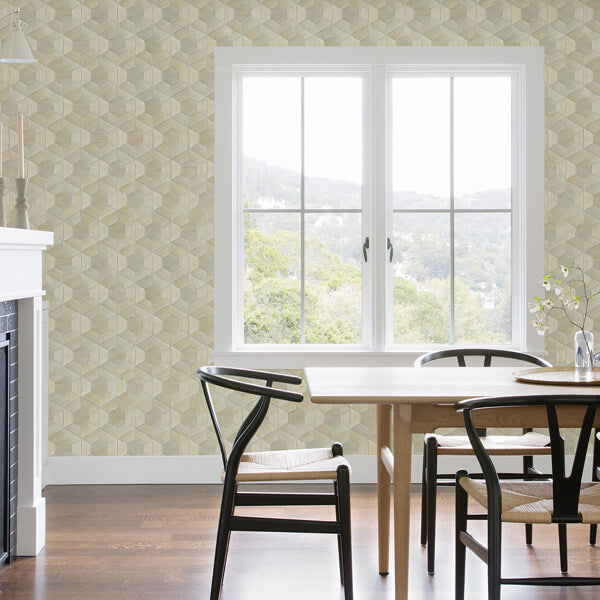 Linzhi Metallic Abaca Grasscloth Wallpaper