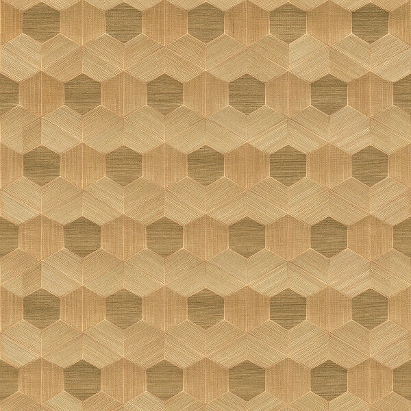 Linzhi Copper Sisal Grasscloth Wallpaper