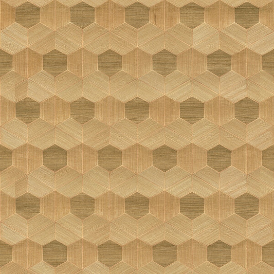 Linzhi Copper Sisal Grasscloth Wallpaper