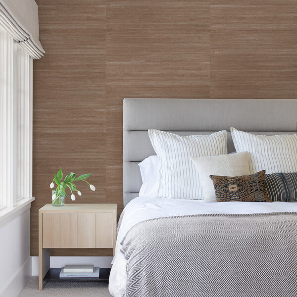 Caihon Rust Sisal Grasscloth Wallpaper