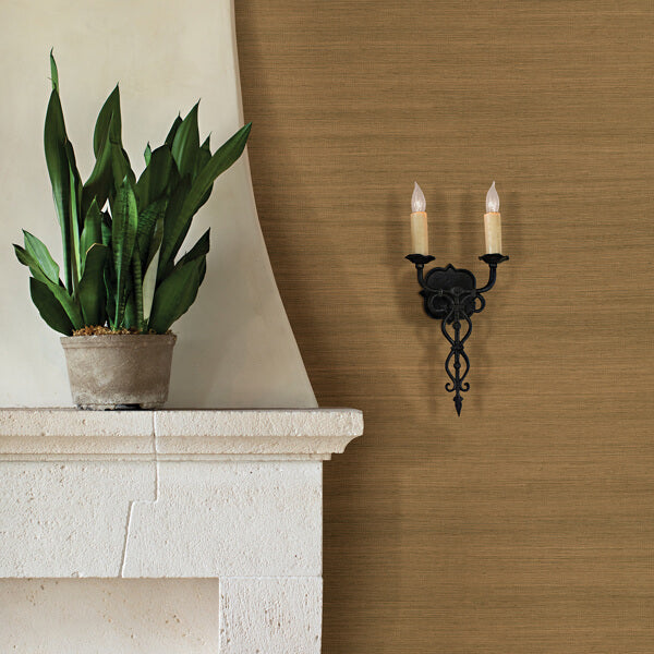 Caihon Bronze Sisal Grasscloth Wallpaper