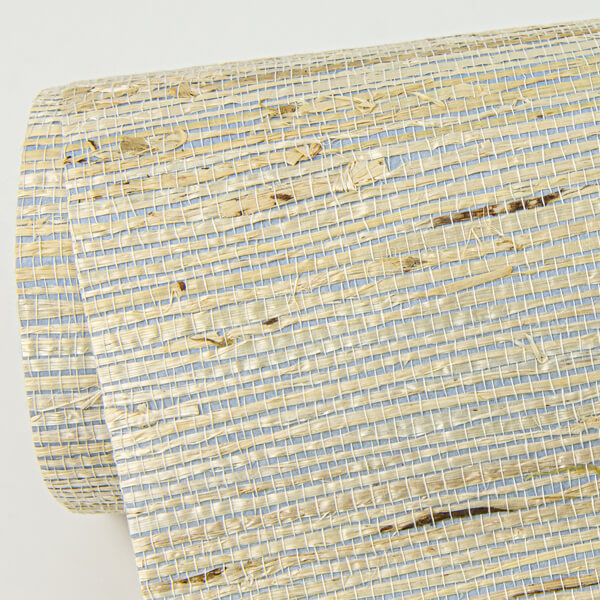 Aiko Silver Sisal Grasscloth Wallpaper