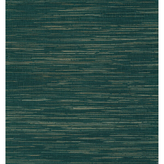Kira Teal Hemp Grasscloth Wallpaper