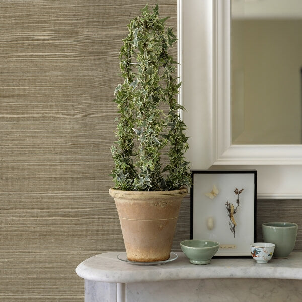 Sakiya Neutral Sisal Grasscloth Wallpaper