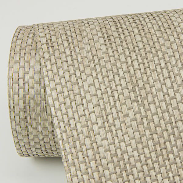 Jia Taupe Paper Weave Grasscloth Wallpaper