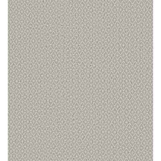 Hui Grey Paper Weave Grasscloth Wallpaper