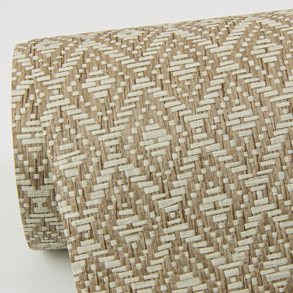 Hui Light Brown Paper Weave Grasscloth Wallpaper