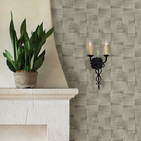 Ting Light Grey Lattice Wallpaper