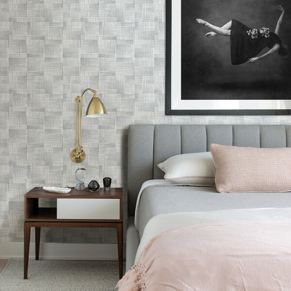 Ting Light Blue Lattice Wallpaper