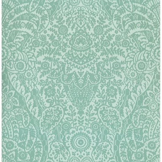 Maris Mint Flock Damask Wallpaper