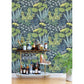Brie Dark Blue Forest Flowers Wallpaper