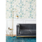 Nicolette Light Blue Floral Trail Wallpaper