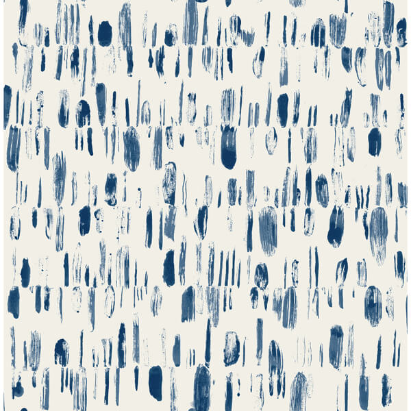 Dwell Navy Brushstrokes Wallpaper