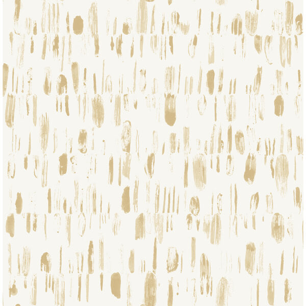 Dwell Gold Brushstrokes Wallpaper