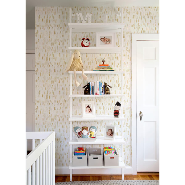 Dwell Gold Brushstrokes Wallpaper
