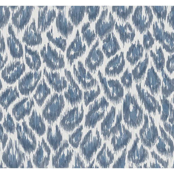 Electra Blue Leopard Spot String Wallpaper