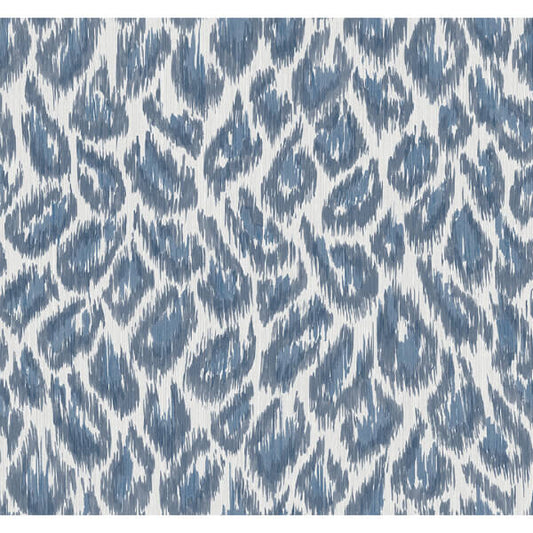 Electra Blue Leopard Spot String Wallpaper