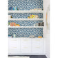 Electra Blue Leopard Spot String Wallpaper