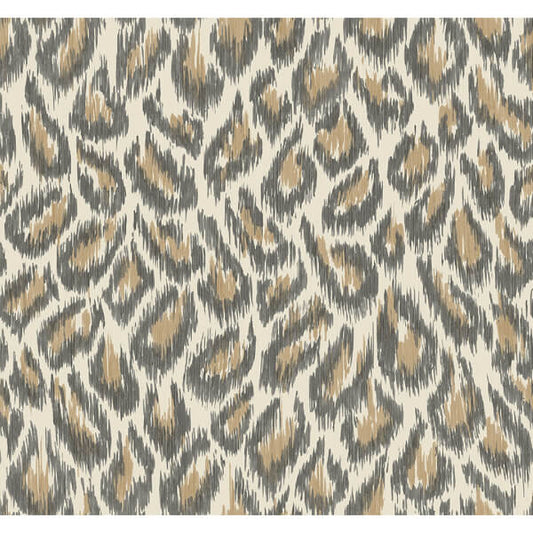 Electra Bronze Leopard Spot String Wallpaper