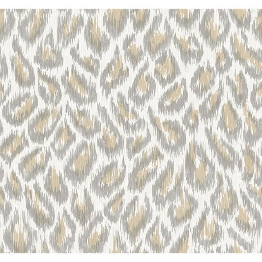 Electra Wheat Leopard Spot String Wallpaper