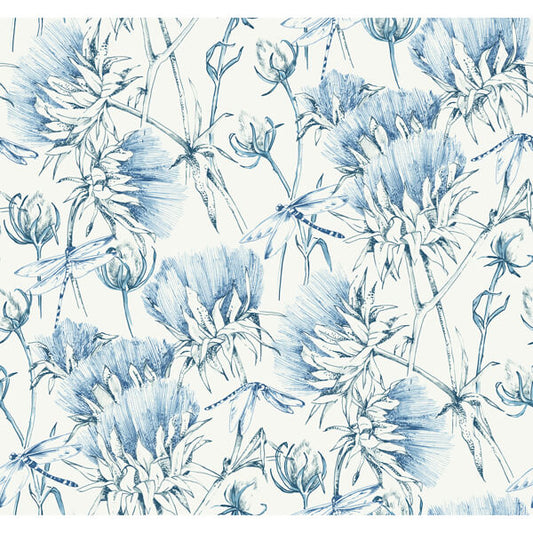 Mariell Blue Dragonfly Wallpaper