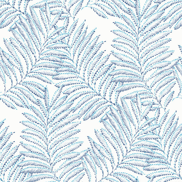 Finnley Blue Inked Fern Wallpaper