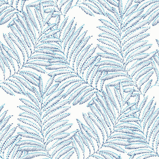Finnley Blue Inked Fern Wallpaper
