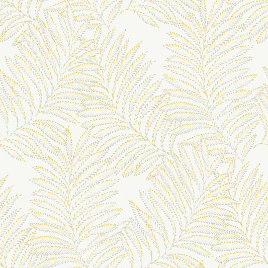 Finnley Yellow Inked Fern Wallpaper