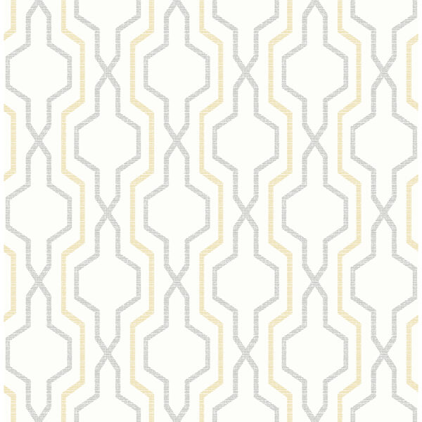 Rion Yellow Trellis Wallpaper