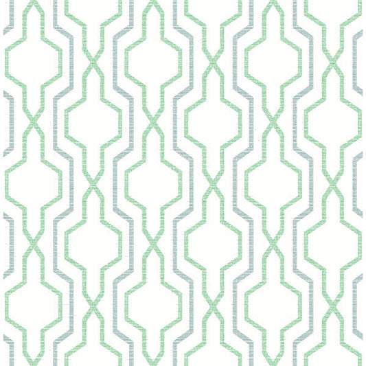 Rion Green Trellis Wallpaper